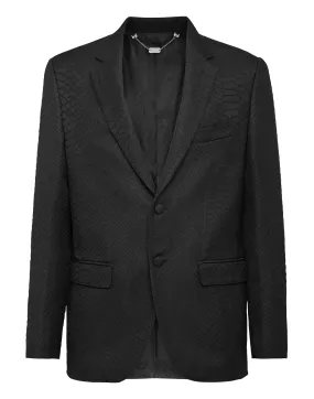 Blazer Tailored Fit Jacquard Animalier print
