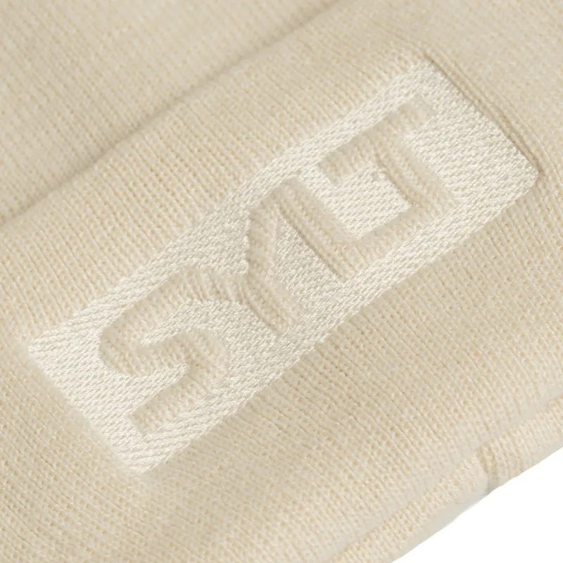 Ethan Fashion Beanie - Beige, 3D SYLT Schriftzug, Sylt Brands Mützen
