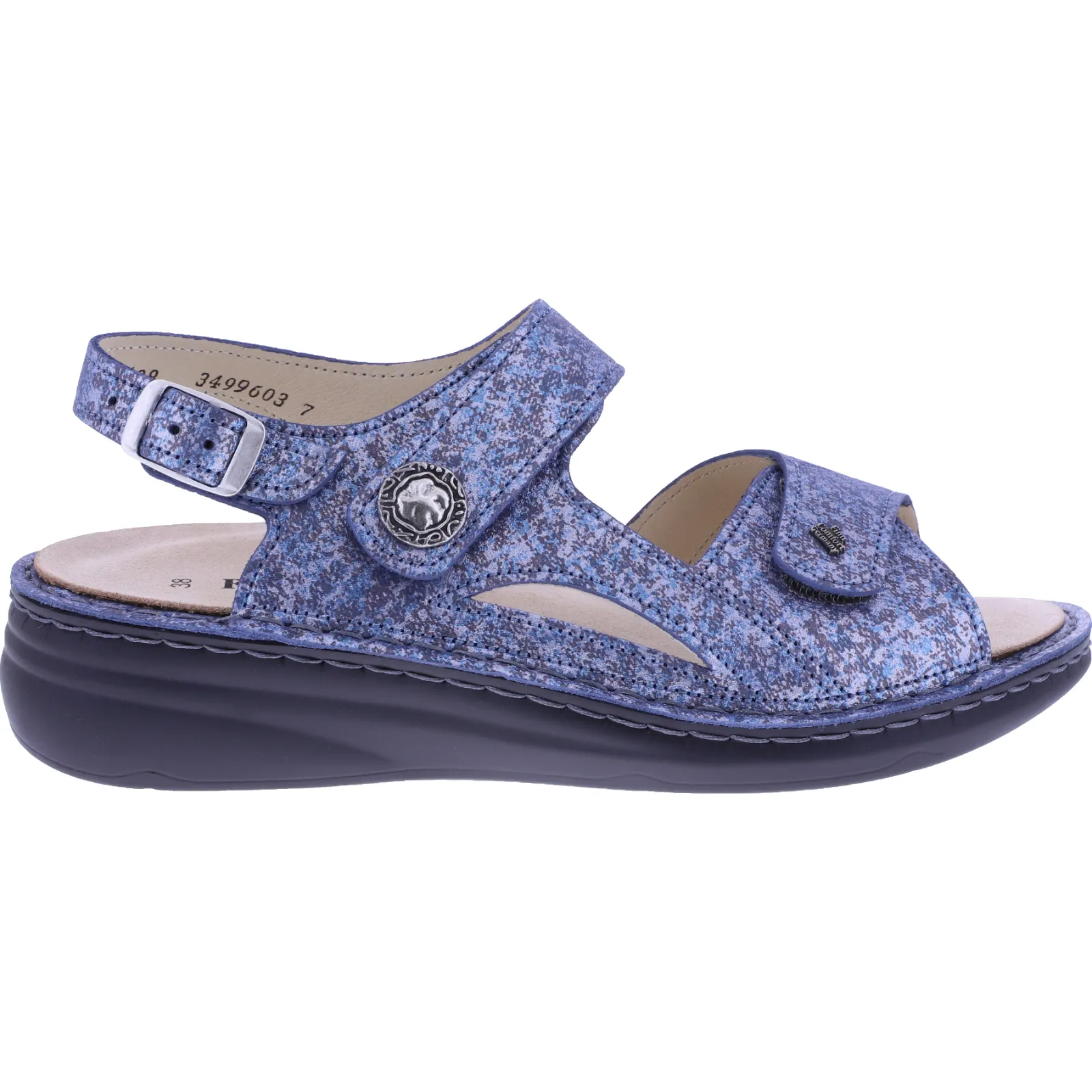 Finn Comfort | Barbuda | Jeans-Blau | "Mellow-Supersoft" | Wechselfußbett | 02641-288124 | Damen San