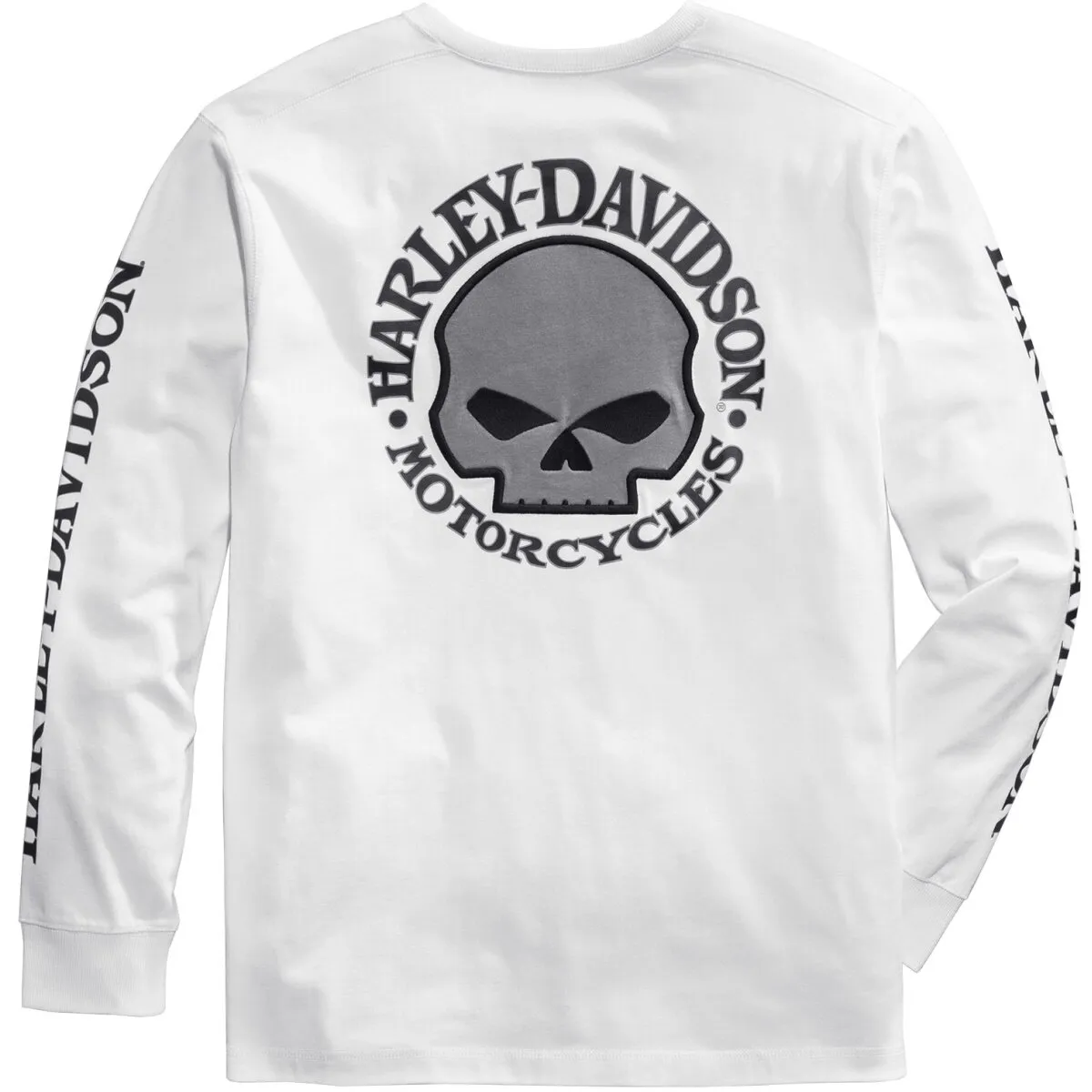 HD Longsleeve Skull weiß