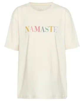 Loose T-Shirt Namaste Bio Baumwolle - weiss