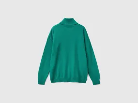 Rollkragenpullover aus Mischwolle und Cashmere