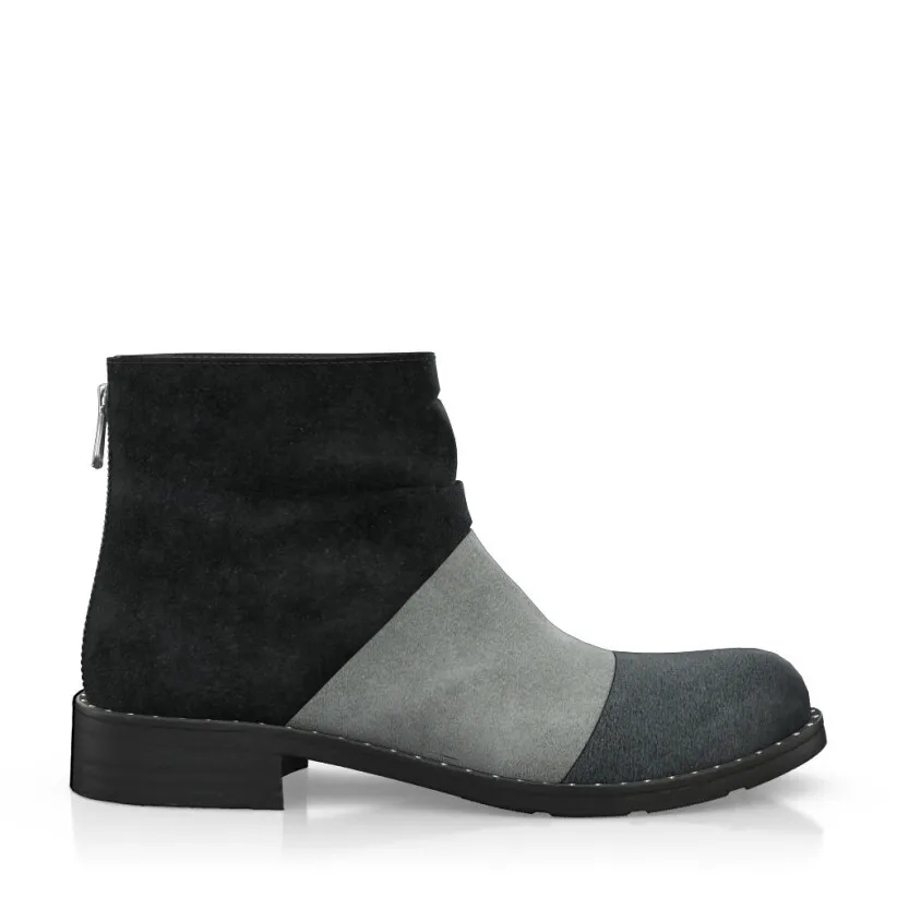 Stiefeletten mit Falten-Optic 7693