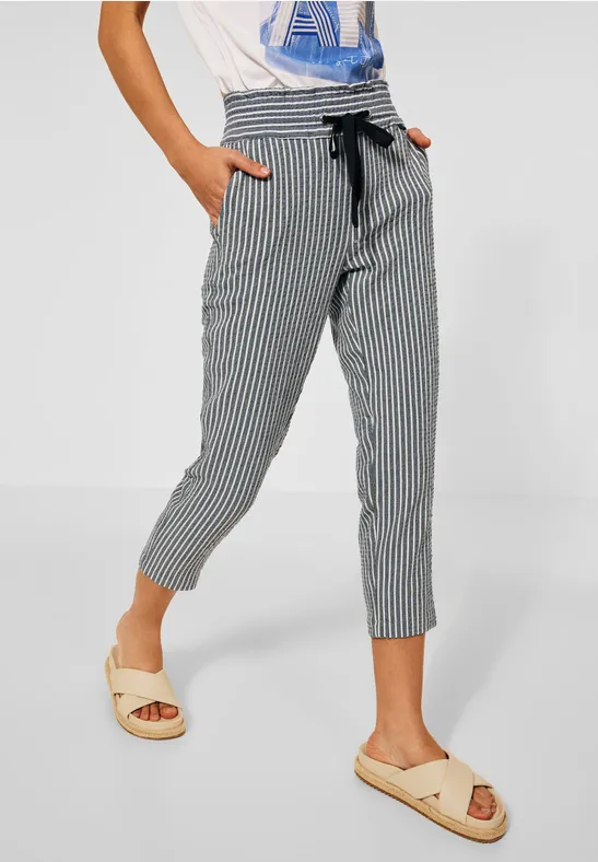 Street One Loose Fit Hose in Seersucker  - Style BONNY