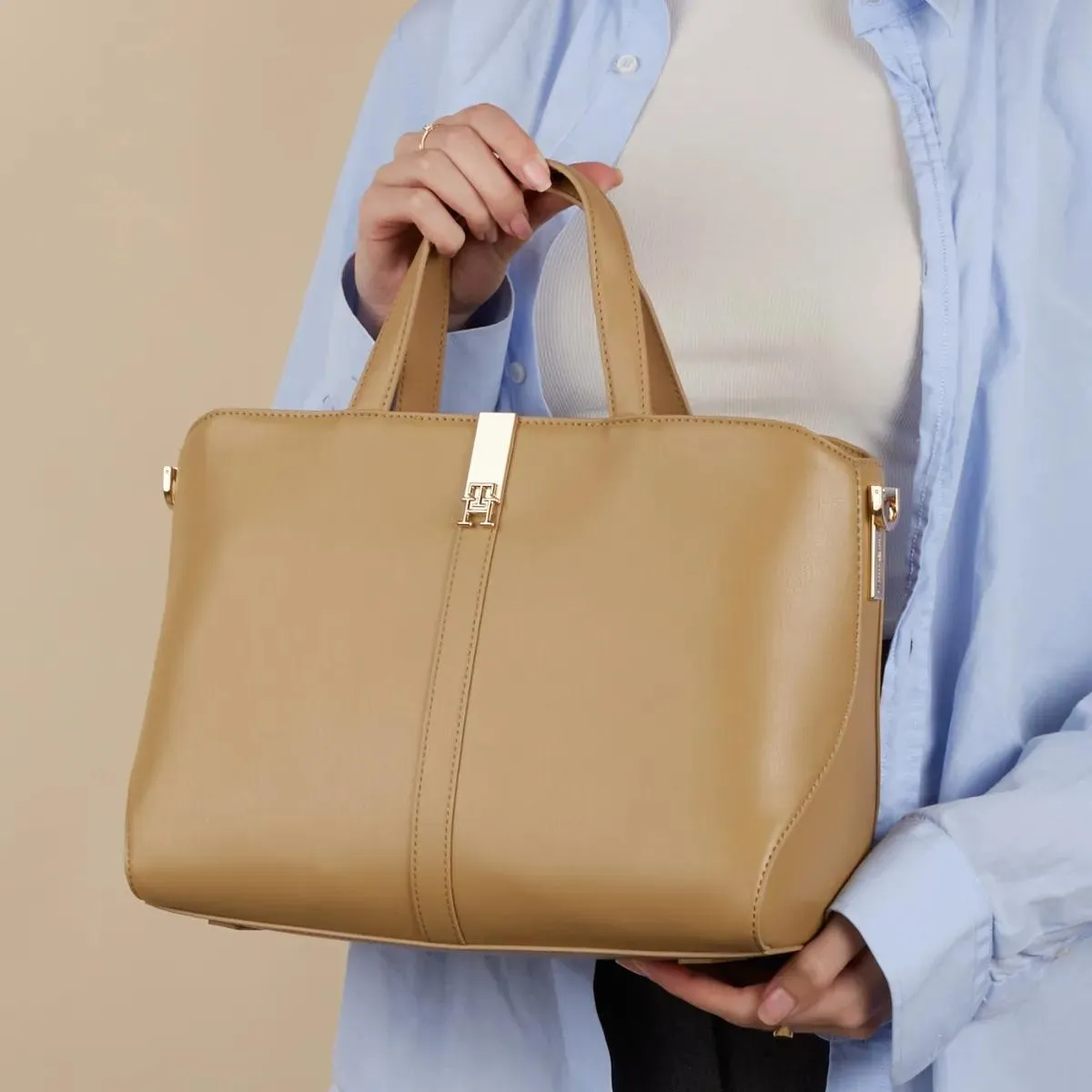   Tommy Hilfiger  Tommy Hilfiger Heritage Beige Handtasche AW0AW1631 Beige  Crossbody Bag 
