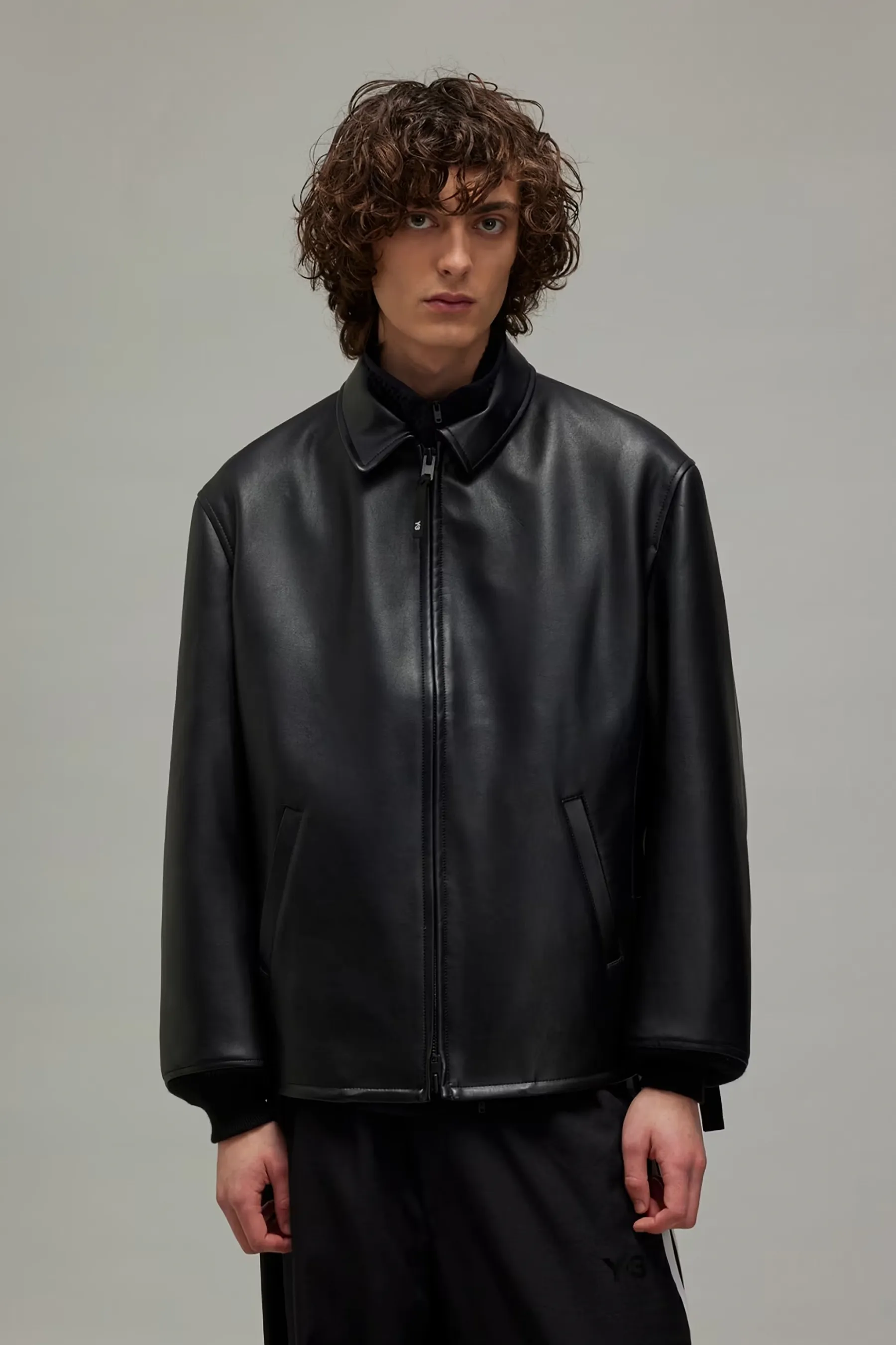 Y-3 Pleather Bomber Jacket  