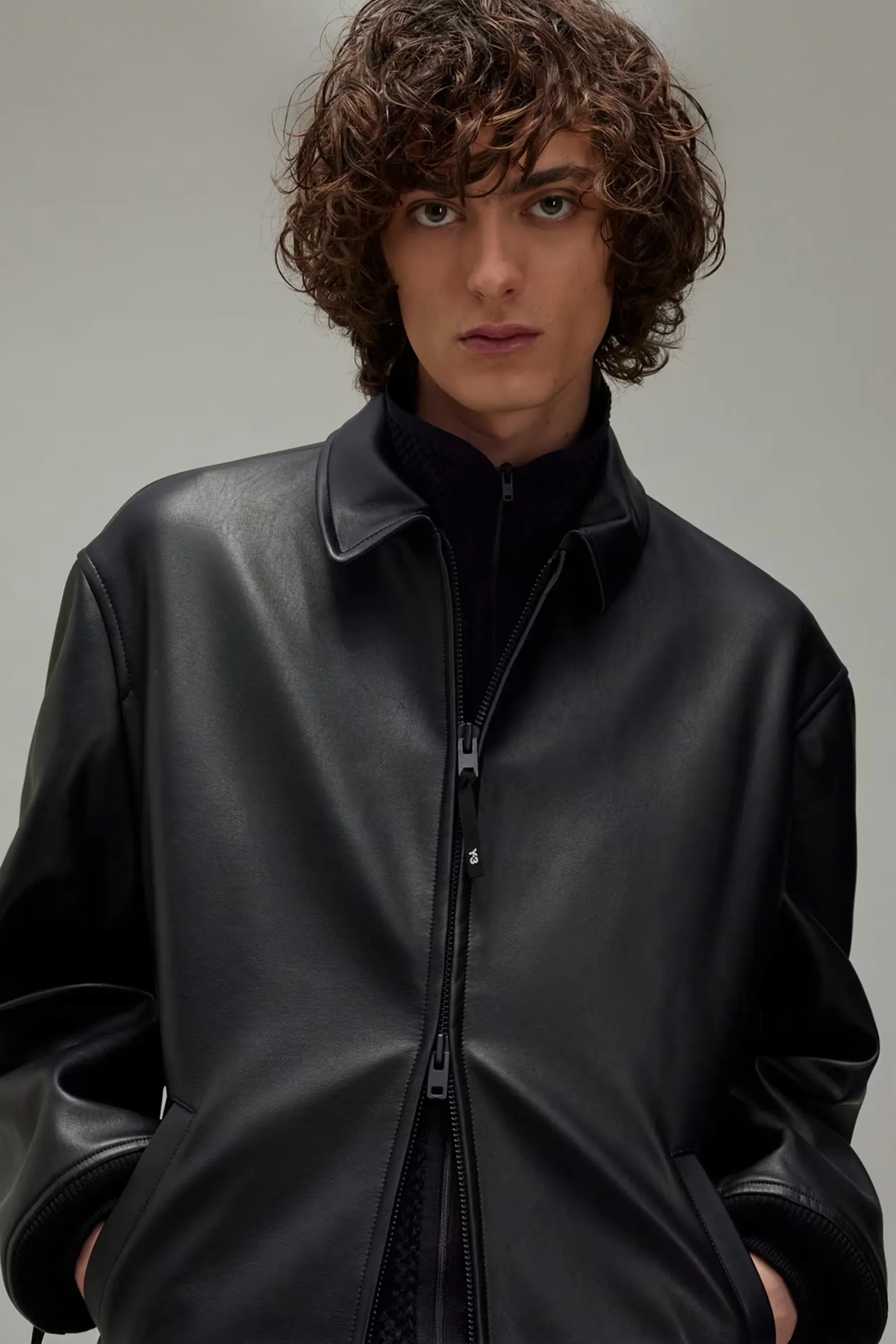 Y-3 Pleather Bomber Jacket  