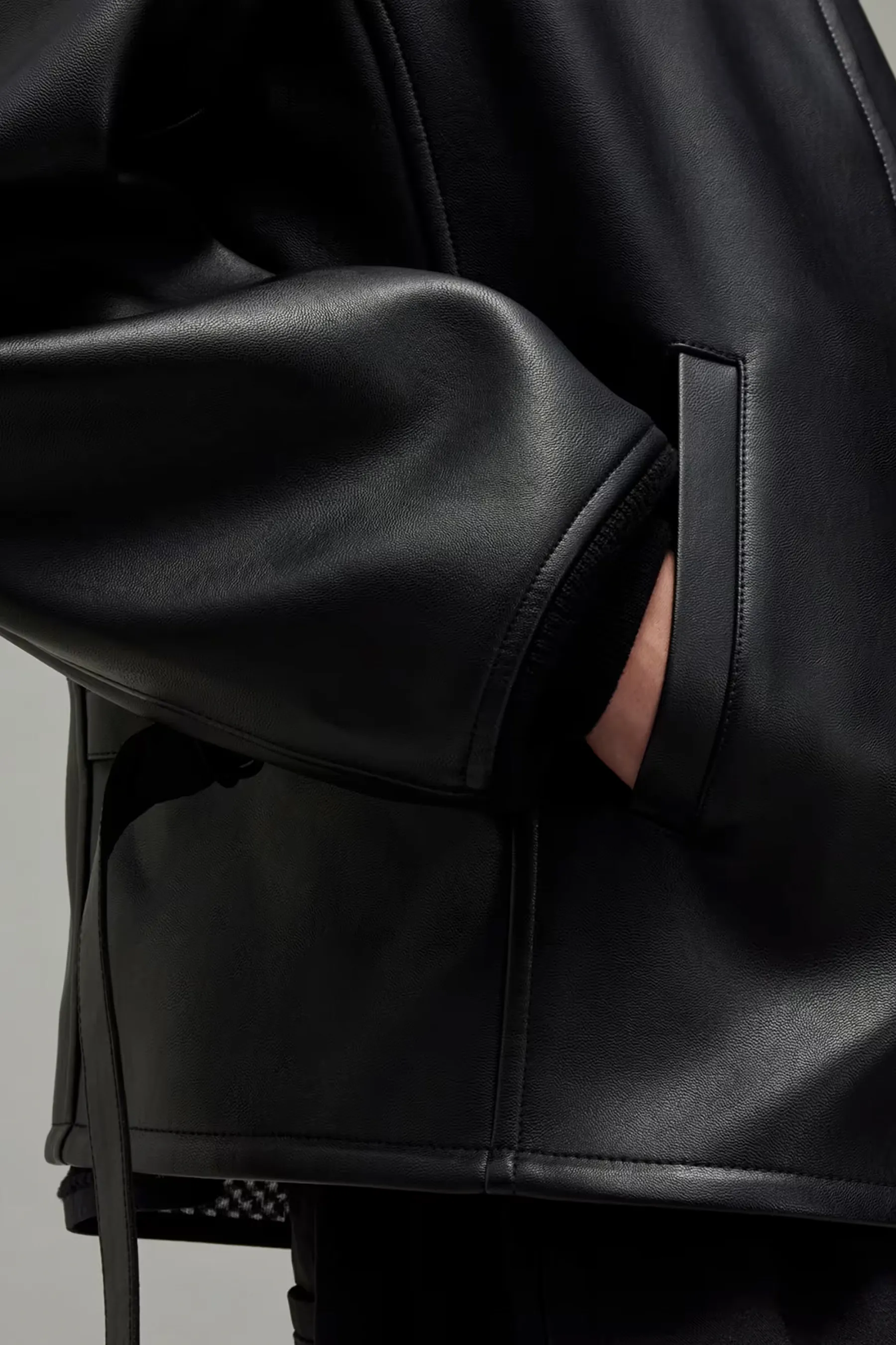 Y-3 Pleather Bomber Jacket  