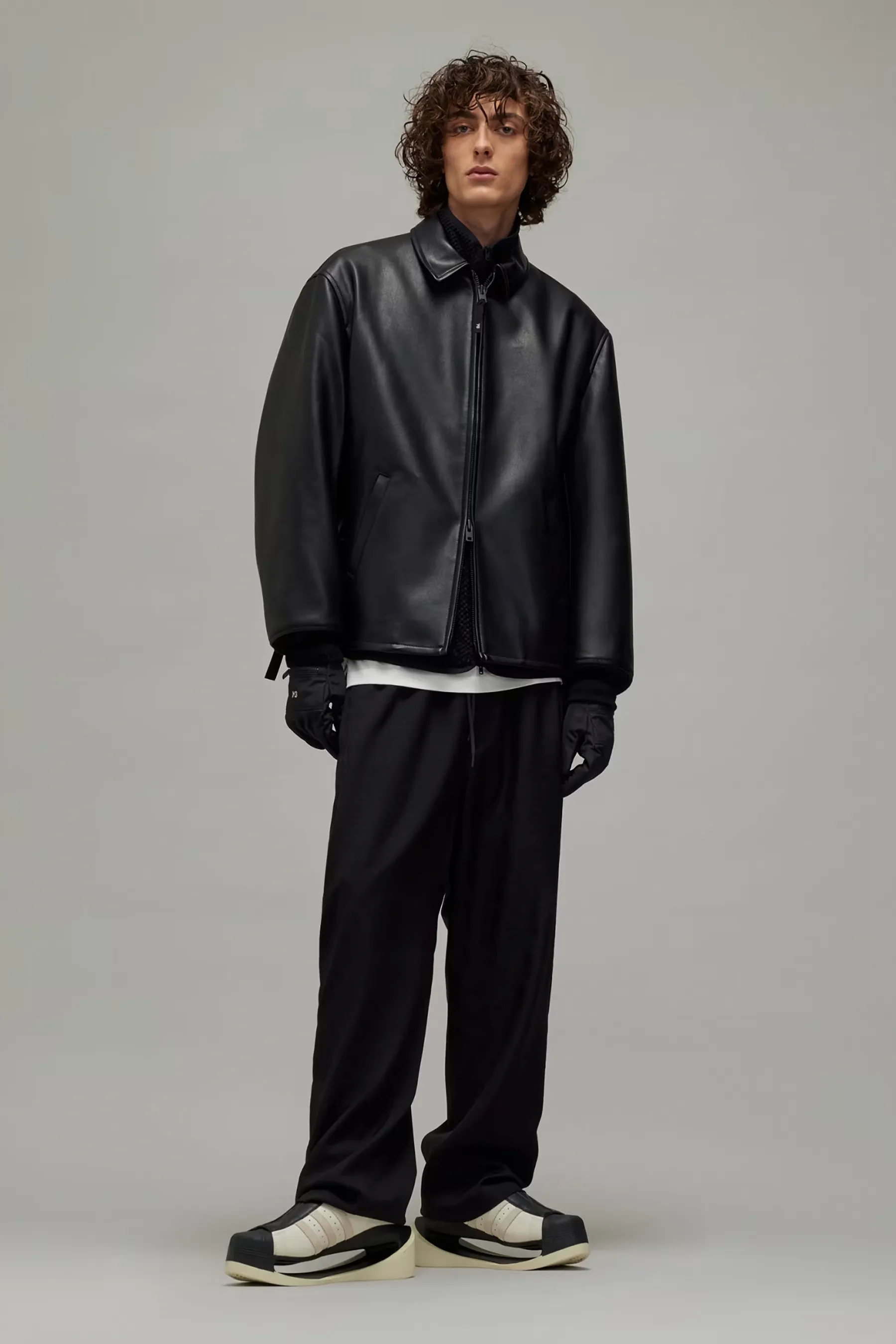 Y-3 Pleather Bomber Jacket  